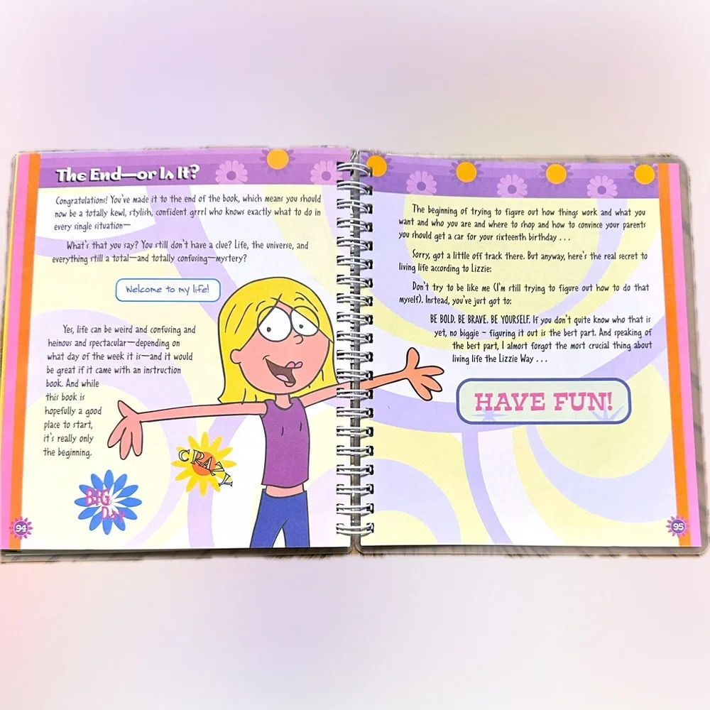 VTG 2004 DISNEY LIZZIE MCGUIRE LIFE ACCORDING TO LIZZIE JOURNAL NOTEBOOK STRIPED